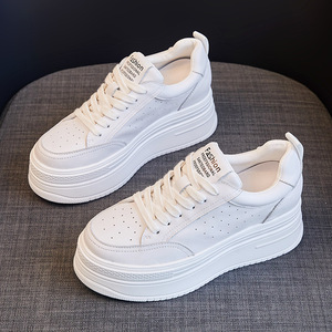 Zapatillas Deportivas Blancas con Plataforma y Punta Redonda para Mujer, Novedad 2026, Zapatos Casuales de Suela Gruesa con Tacón Interno - Product Image 3
