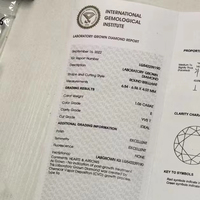 Diamante Cultivado en Laboratorio con Certificado IGI, 1 Quilate, Blanco, Corte Redondo, Claridad VVS/VVS1/VVS2, Corte Excelente/Ideal, Color D