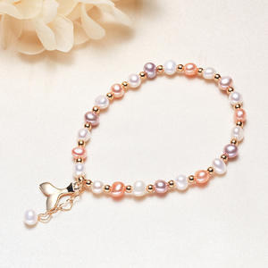 Pulseras de Perlas de Agua Dulce Barrocas al por Mayor, Chapado en Oro Real sobre Cobre, Forma Irregular, Sensación de Alta Gama, Brazalete de Perlas de Agua Dulce - Product Image 5