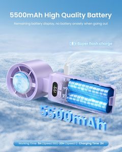 2026 13550PRM Rechargeable Portable Mini <b>Fan</b> 4000mAh High Quality USB <b>Handheld</b> <b>Fan</b> Plastic Semiconductor Cooling <b>Fan</b> - Product Image 3