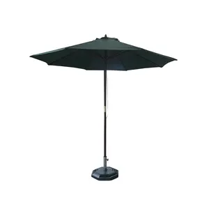 Commercial 3m Soleil Motif Plage Grande Taille Parasol En Bois Patio Jardin Auvent Parasol Arrière-Cour Parapluies Extérieurs