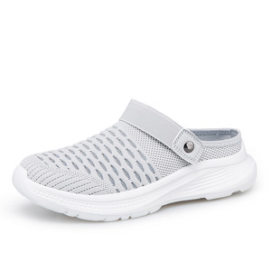 Sandalias de malla con ventilación en la superficie, correa ajustable, zapatos sin cordones, zapatos casuales de malla transpirable, zapatos ligeros para caminar, elásticos para hombre - Product Image 1