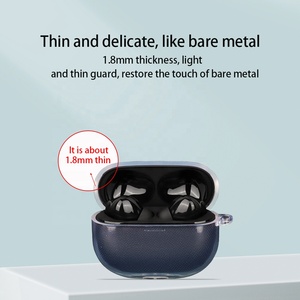 Funda Protectora para Auriculares <span class=keywords><strong>Xiaomi</strong></span> Redmi <span class=keywords><strong>Buds</strong></span> <span class=keywords><strong>5</strong></span> <span class=keywords><strong>Pro</strong></span> Series, Funda Protectora Transparente de TPU para Auriculares Inalámbricos al por Mayor - Product Image 3
