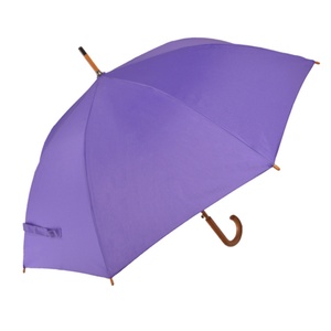 Luxury Modern Sunny Kinte Wooden <b>Frame</b> Manual Windproof Straight Umbrella <b>Large</b> Purple Guangzhou 23inch 103cm Back to School - Product Image 2