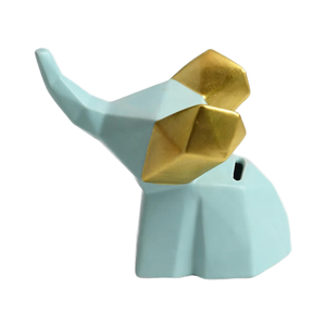 Minimalist ev dekor el işi ve el-boyalı seramik 3D baskılı fil tasarrufu bankası - Product Image 2