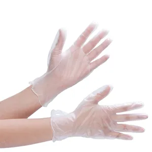 Sarung tangan vinil PVC murah GMC, sarung tangan vinil sekali pakai, bebas lateks, 100 buah