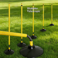 Poteaux d'agilité télescopiques pour l'entraînement au football avec base lestée, équipement d'obstacles pour l'entraînement au slalom de football et de basketball