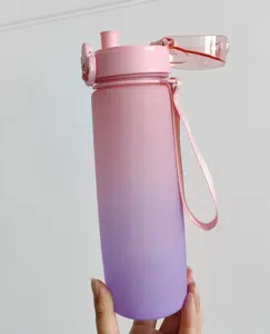 700 мл, индивидуальный мотивационный маркер времени, спортивный тритановый ремешок для бутылки с водой, пластиковая крышка, прямая питьная посуда, дизайн логотипа для взрослых