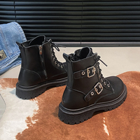 Bottes Martin de mode pour le commerce extérieur, nouvelle collection automne-hiver 2026, style coréen simple et décontracté, grandes tailles, pour femmes