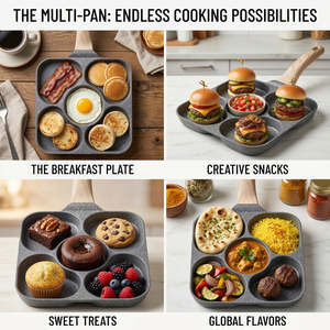 Sartén Antiadherente E-Top para Huevos Fritos, Sartén de Cocina, Mini Sartén para Huevos Escalfados de 5 Tazas, Sartén de Aluminio para Hacer Panqueques y Hamburguesas - Product Image 5