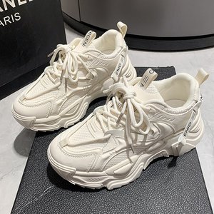 2023 Lace up Running <b>Shoes</b> for Women <b>Height</b> <b>Increasing</b> Breathable Fashion Style Walking Style All Season - Product Image 2