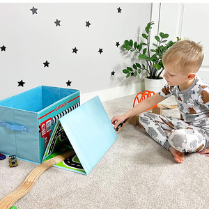 Boîtes pliables personnalisées en polyester <span class=keywords><strong>cube</strong></span> Rectangle panier organisateur pour garçons et filles stockage de jouets conception multifonctionnelle - Product Image 5