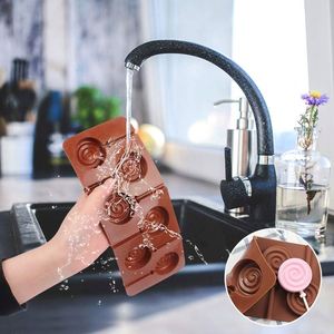 Molde de silicona DIY para piruletas, donas y chocolate, para caramelos duros, con bases giratorias desechables para glaseado - Product Image 3