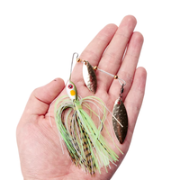 MAXSEN Leurre de pêche Spinnerbait pour Black-bass, Brochet, Perche, avec lame vibrante et jupe scintillante, pour lancer en eau douce, 13g 17g, Leurre Spinner Spoon