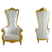 Chaise de mariage royale à dossier haut, vente chaude, pas chère, chaise de mariage de luxe, trône royal pour le marié et la mariée