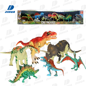 Jouets de figurines de dinosaures réalistes, 6 ensembles de dinosaures, petits jouets de dinosaures avec articulation mobile, ensemble de modèles d'animaux sauvages pour enfants - Product Image 1