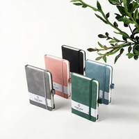 Twins Win Factory Vente en gros Personnalisé Mini Carnet de poche avec porte-stylo, design latéral, format A5, en cuir PU texturé, journal étudiant