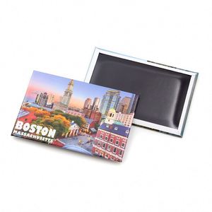 Imán de nevera de metal personalizado de Boston con diseño de punto turístico, superventas - Product Image 4