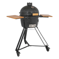 SEB KAMADO 16 Zoll Keramik-Kamado: Tragbarer Outdoor-Holzkohlegrill mit integriertem Grill für Außenküchen