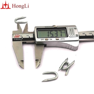 Clavos de alambre galvanizado con púas de acero tipo U de vástago liso con diamante para construcción de cercas, 1 1/2, de Hongli Industry - Product Image 2