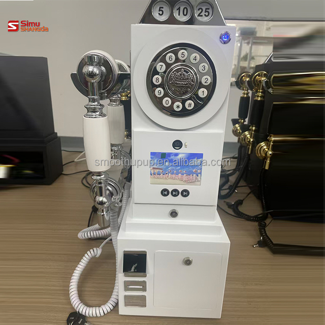 Wedding Birthday Popular Party Phone White Black Red Color Video Audio Guestbook Antique Payphone Video Guest Book Vintage