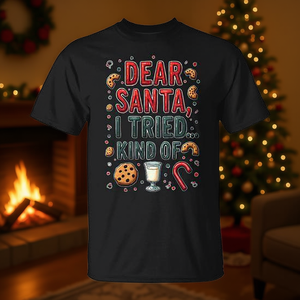 Cher Père Noël, j'ai essayé des biscuits de Noël, t-shirt - Product Image 3