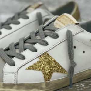 Nouvelles chaussures décontractées à lacets en cuir véritable de haute qualité, modèle 2026, style de marque luxueux et tendance, design de créateur, dorées - Product Image 2