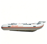Bateau pneumatique rigide en aluminium RIB-420 de 4,2 m pour la pêche, grand bateau pneumatique avec plancher antidérapant