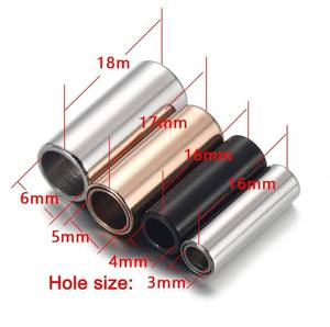 Stainless <strong>Button</strong> Connecting Hand <strong>Chain</strong> Connecting Head Rope 316L Stainless Tube Cylinder Clasp Lock for Bracelet Necklace - Product Image 2