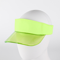 Casquette de soleil personnalisée en PVC transparent avec protection UV, multicolore, logo personnalisé, casquette en plastique, visière de golf