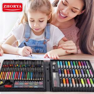 ชุดเครื่องมือวาดภาพสำหรับเด็ก Zhorya 150 ชิ้น พร้อมดินสอสี ดินสอสีไม้ สีน้ำ และปากกา - Product Image 2