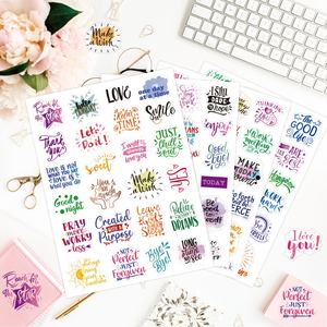 <span class=keywords><strong>Pegatinas</strong></span> en Inglés de Gran Venta, Transparentes, Coloridas, con <span class=keywords><strong>Frases</strong></span> <span class=keywords><strong>Motivadoras</strong></span>, Decoración para Manos, <span class=keywords><strong>Pegatinas</strong></span> Decorativas - Product Image 1