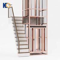 Ascenseur hydraulique pour maison résidentielle, petit ascenseur panoramique électrique pour maison