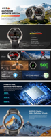 Montre connectée DM59 avec écran AMOLED, compatible Android, assistant vocal IA, suivi de la forme physique et du sommeil, boussole, bracelet en gel de silice, réponse aux appels 5