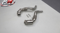 KM SS304 Euro 6 Downpipe catalytique haute performance 200 cellules pour BMW N63 X5 X5M 550i 850i G05 G15 G16 G30 Amélioration de l'échappement