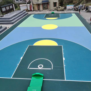 Revestimiento de suelo deportivo de PU de silicona elástica personalizado INOLP resistente al desgaste para cancha de baloncesto y tenis uso profesional - Product Image 1