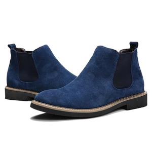 Botas Chelsea de Otoño Invierno para <span class=keywords><strong>Hombre</strong></span>, Estilo Británico, Zapatos de Cuero de Ante, Botas de Tobillo Casuales para <span class=keywords><strong>Hombre</strong></span>, Talla Grande 46, Bota Masculina - Product Image 2