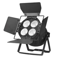 Projecteur de scène LED COB 4x50W, contrôle DMX512, blanc chaud et blanc froid 2-en-1, boîtier en aluminium pour DJ, salle de banquet, mariage, boîte de nuit