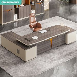 Escritorio de oficina ejecutivo modular moderno de alta calidad, armario lateral de madera, uso duradero de Boss Manager, muebles de oficina de diseño Simple - Product Image 2