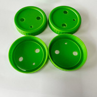 Couvercle en plastique PP pour bocal Mason à large ouverture Couvercle Mason Jar 86mm avec 3 trous 2 petits trous 1 grand trou