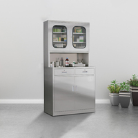 Armoire de classement en métal à 2 portes, équipement hospitalier, armoire en métal, armoire médicale en acier inoxydable