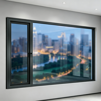 Ventana Corredera de Aluminio Moderna con Doble Vidrio Templado, Aislamiento Térmico y Antichoque, Certificación NFRC Americana