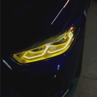 SJC Auto Part DRL Puce Convient pour BMW M8 8 SERIES F9X F91 F92 F93 G14 G15 Jaune LED Phares Conseil (2019 - PRESENT Laser)