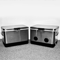 Glacière métallique étanche 54QT avec maintien de la glace jusqu'à 1 jour pour canettes