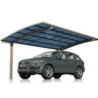 Abri d'auto debout pour maison complète avec abri d'auto portable à cadre métallique pliable en poly carbonate pour le stationnement de voiture