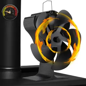 6 Blade Powerless Quiet Operação Heat Powered Fanfireplace Fogões Eletricidade Calor Powered Lareira Fan para madeira/queimador de madeira