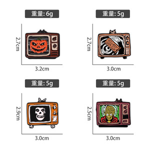 Classic Horror Movies Character Collection Enamel Pins Halloween Pumpkin Skull Mask Brooch Lapel Badges Punk Gothic Jewelry Gift - Product Image 6