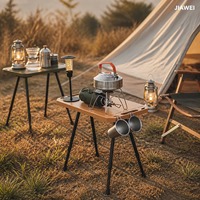 Table de pique-nique pliante tactique portable réglable en hauteur en plastique JIAWEI pour le camping en plein air, la pêche et les activités de plein air