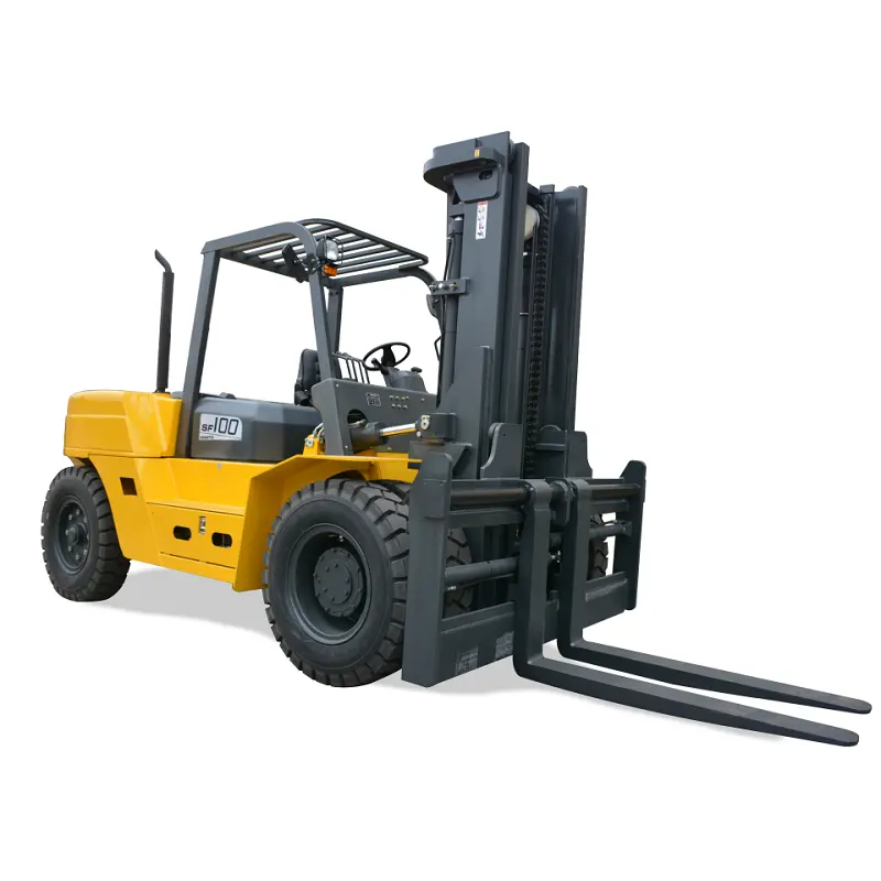 Tam hidrolik yan 10 Ton çin marka lojistik makineleri Acntruck Forklift SF100 satılık