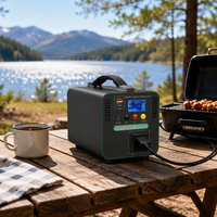 Station d'alimentation portable 192Wh 300W, panneau solaire, stockage d'énergie, alimentation multi-ports USB DC AC, sortie extérieure, urgence